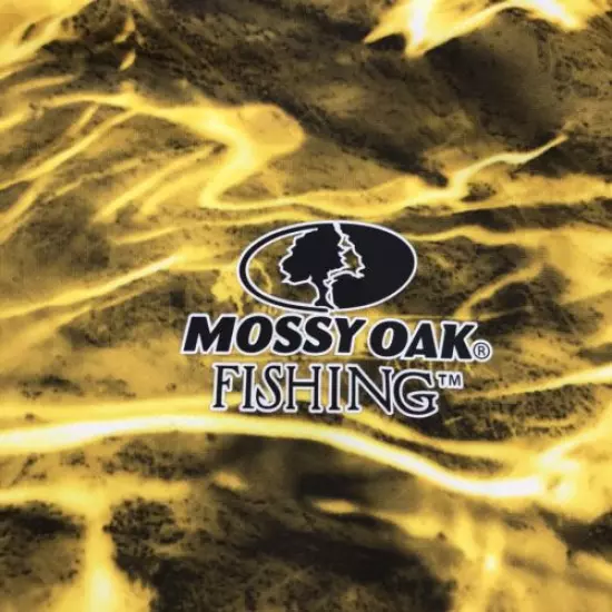 Mossy Oak Mens Yellow Hoodie Sweatshirt W/Water Graphics Sz 2XL