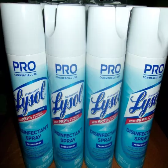 Professional LYSOL Brand (4) 19 oz. Aerosol Spray - Fresh Scent (4/CT) New