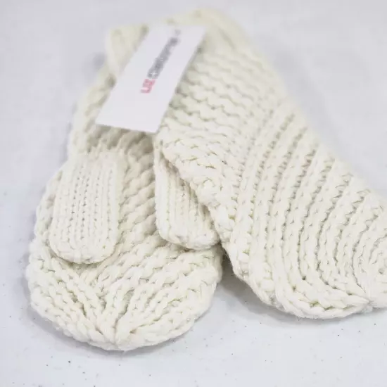 Liz Claiborne Warmth Women's Knit Gloves Cream White One Size MSRP $24 New