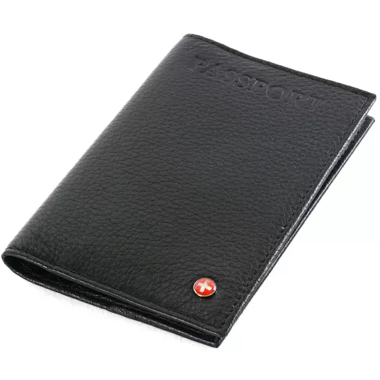 Alpine Swiss RFID Blocking Passport Cover Leather Travel Case Safe ID Protection