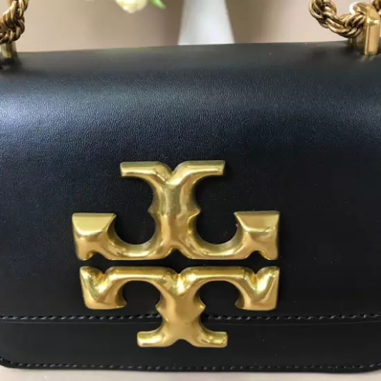 Tory Burch Eleanor Small Convertible Shoulder Bag Black Gold JP