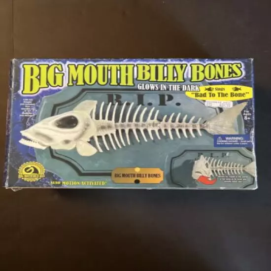 Gemmy BIG MOUTH BILLY BONES Singing Skeleton Fish "BAD TO THE BONE"