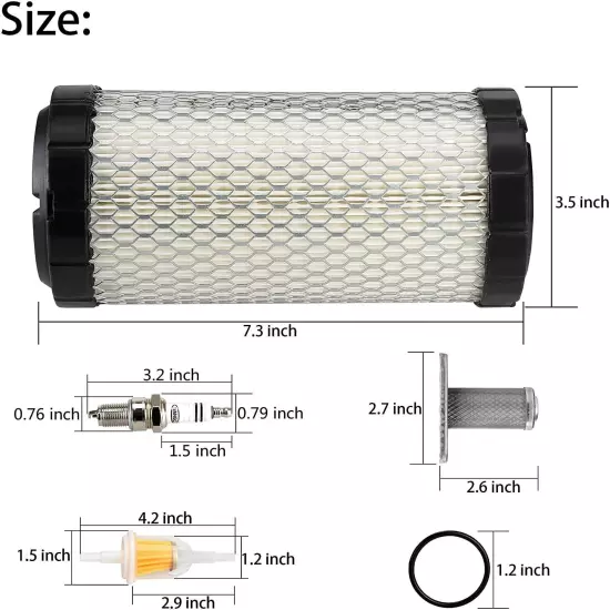 Golf Cart Tune Up Kit Gas 4 Cycle W/ Air Oil Fuel Filter Spark For EZGO TXT RXV