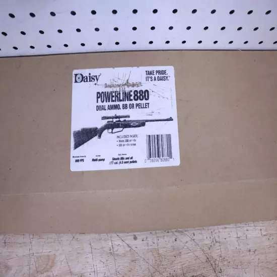 Nice Working Clean Daisy POWERLINE Model 880 .177cal BB Gun Air Rifle W/ Scope