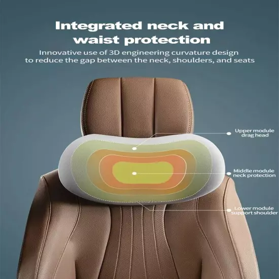 Car Neck Pillow Protective Lumbar Back Support Headrest Cushion Car Seat Pillow