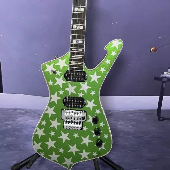 Factory Custom electric guitar ice man color stars top tremolo iban hot sale