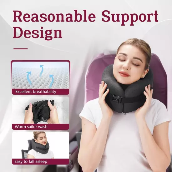 Travel Pillow Vac Compressed Memory Foam Neck Pillow Airplane,Soft and Compatibl