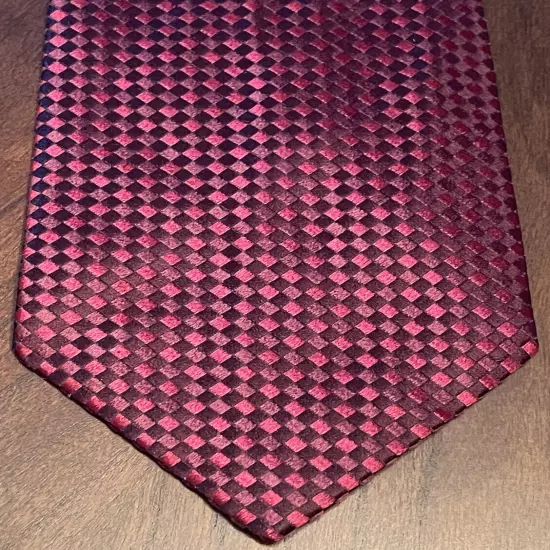 Geoffrey Beene Red 100% Silk Men’s Neck Tie Made In Italy