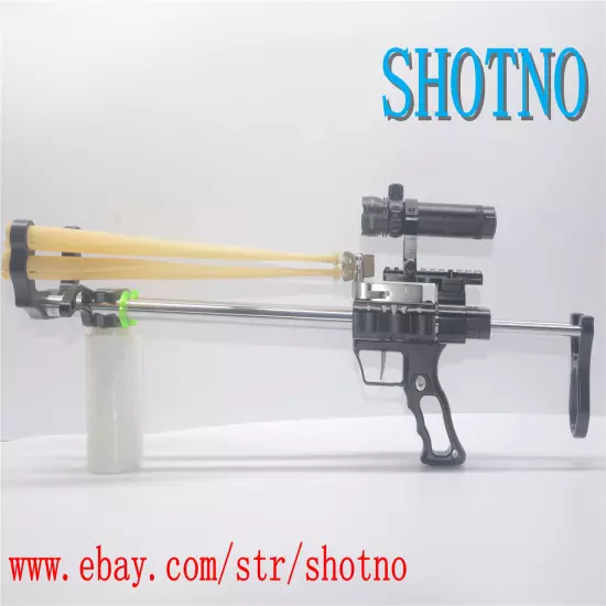 powerful hunting slingshot rifle catapult ST-8 black with High power green laser