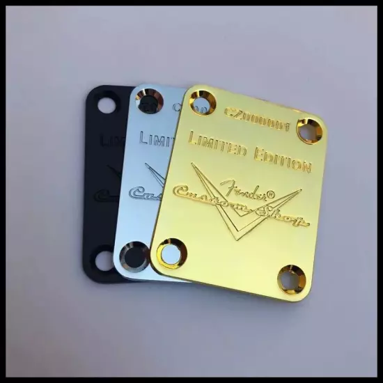 Limited Edition Guitar Neck Plate for Telecaster and Stratocaster Guitar Chrome