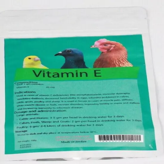 Poultry Chicken Vitamins E Vitamins powder Vitamins 100g Vitamins E 