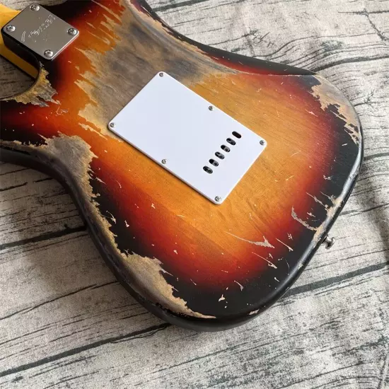 Custom Shop heavy relics sunburst aged electric guitar in stock shipping quickly