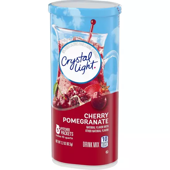 Crystal Light Cherry Pomegranate Drink Mix (20 Pitcher Packets, 4 Packs of 5)