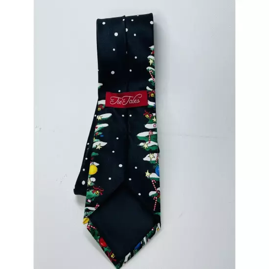 Mens Christmas Necktie Tales Tree Holiday Novelty Polyester 