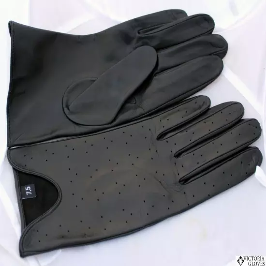 !BRAND NEW! Black Classic Wrist Length Stylish Leather Gloves! BRAND NEW!