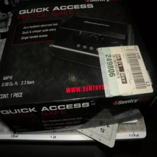 Sentry Quick Access Handgun Safe Steel Portable Conceal Pistol Storage QAP1E NIB