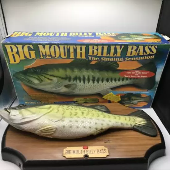 Big Mouth Billy Bass Singing Fish Take Me to the River Don't Worry Be Happy 1999