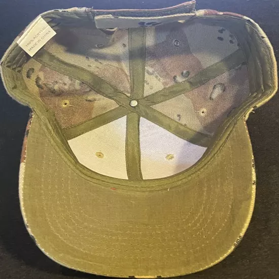 Camouflage Green/Brown/Beige/Black Baseball Cap Hat Adult 100% Acrylic NEW!