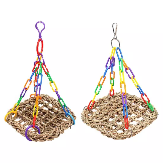 Pet Bird Hanging Toy Parrot Parakeet Budgie Cockatiel Cage Hammock Swing Toy