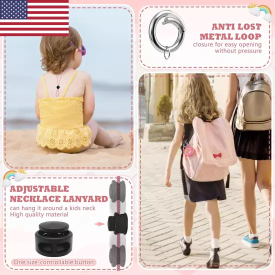 For Airtag Holder for Kids,Cute Cartoon Air Tag Necklace with Adjustable Length