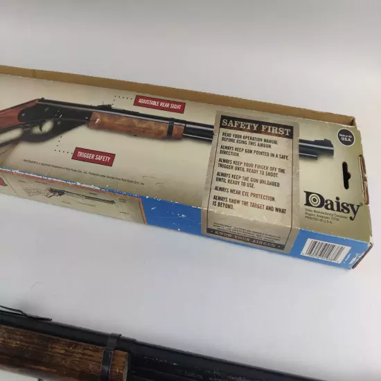 Daisy Model 1938 Red Ryder BB Gun .177 BB Black, Wood Stock Lever Action