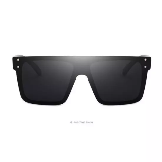 DUBERY Sqaure Polarized Siamese Lens Sunglasses Men Women Flat Top Sport Glasses