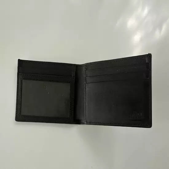 Fendi Black and Gold Corner Mono Eye Billfold Wallet