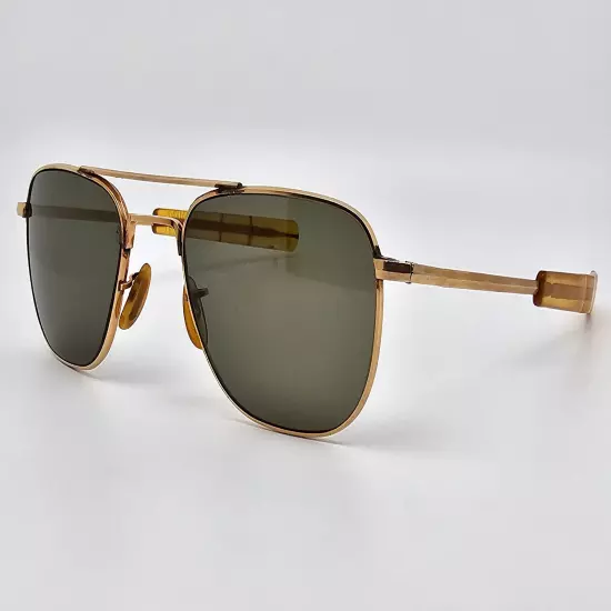 American Optical 1-10 12k GF Gold Fill Frame Glass Lens Pilot Aviator Sunglasses