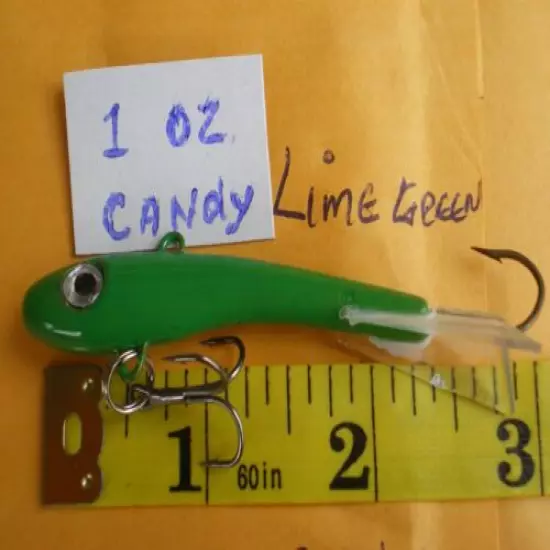 15 PCS MINNOW JIGGING/CASTING LURE BAIT/ICE FISHING 1 OZ. CANDY COLOR CHOOSE ANY