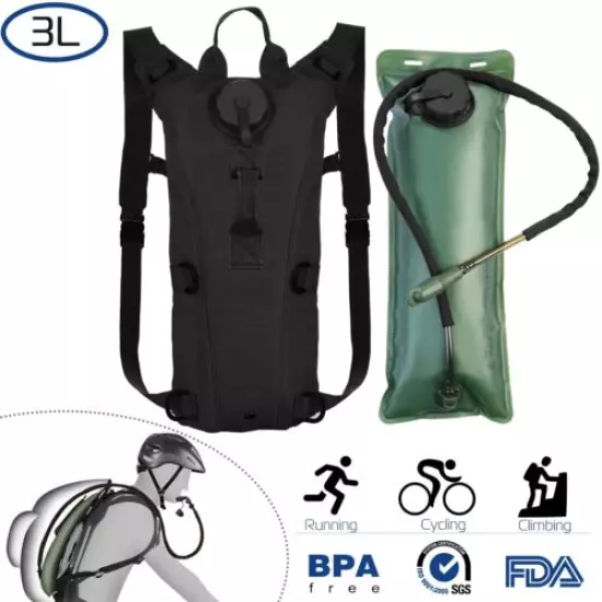 3L Water Bladder Hydration Backpack Pack for Outdoor Hiking Cycling Camping Bag