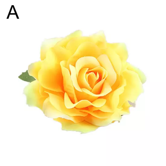 Artificial Rose Flower Hairpin Wedding Bridal Brooch Womens Hair Clip Headwear