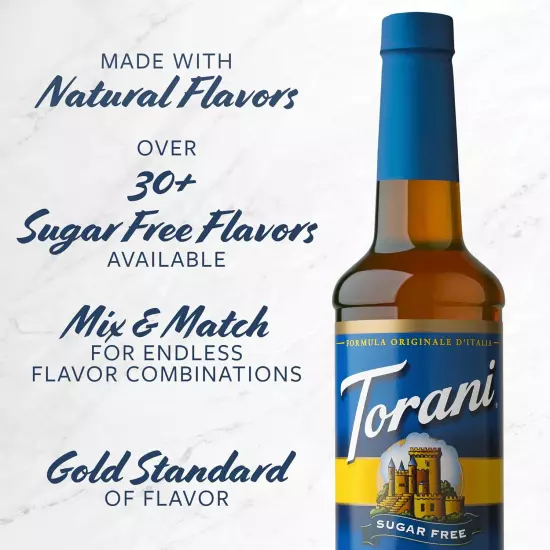 Torani Sugar Free Syrup Vanilla 25.4 Ounces Pack of 4