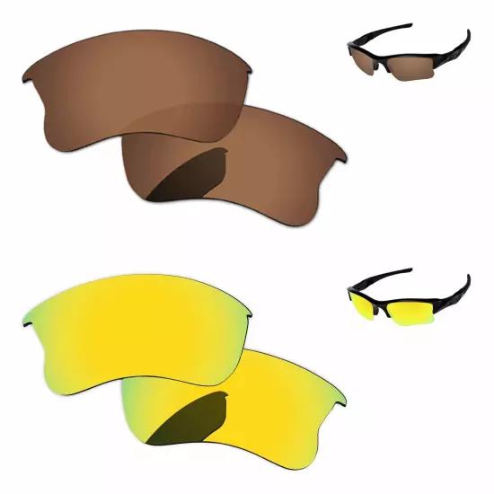 Lensology Polarized Replacement Lenses For-Oakley Flak Jacket XLJ Multi-Options