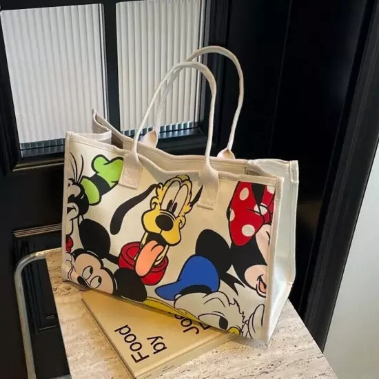 DISNEY MICKEY PLUTO WOMEN HANDBAGS New Versatile Travel Tote Shoulder Ladies Bag