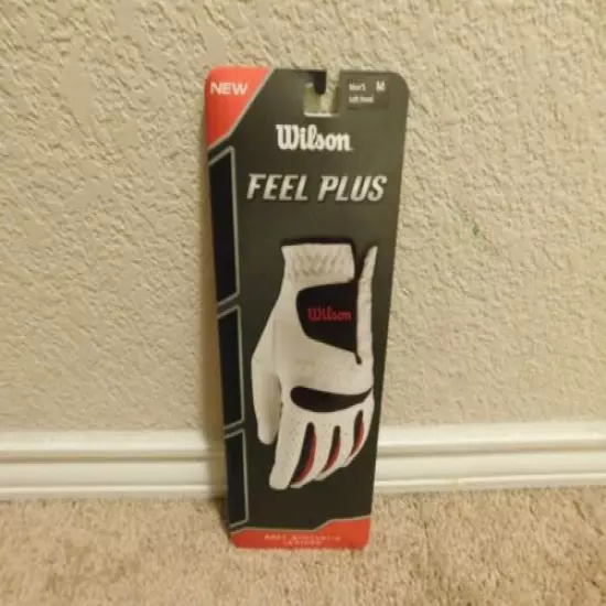 New Wilson Feel Plus Men's M Left Hand Soft Synthetic Leather golf glove