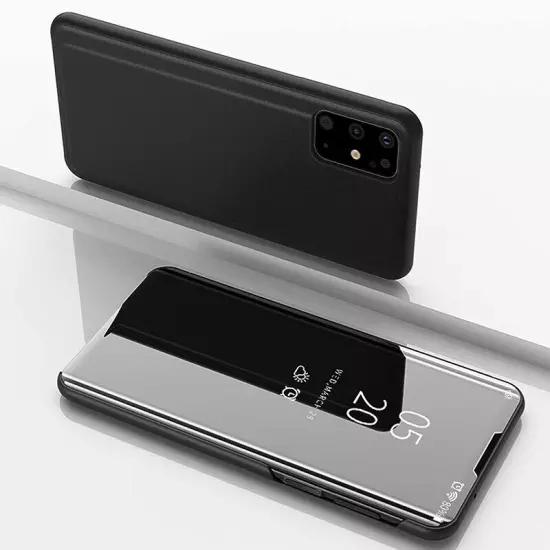 For Samsung S8 S9 - Mirror Flip Leather Case, Slim Stand Phone Cover AU