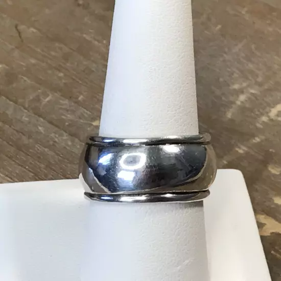 Sterling silver men’s wide band ring size 10.25 ~R087~