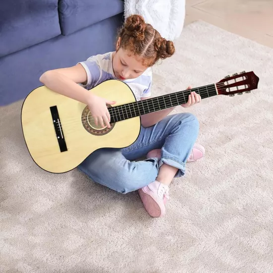 Guitarra Acustica Para Aprendices Novatos Barata Con Accesorios Estuche 38"