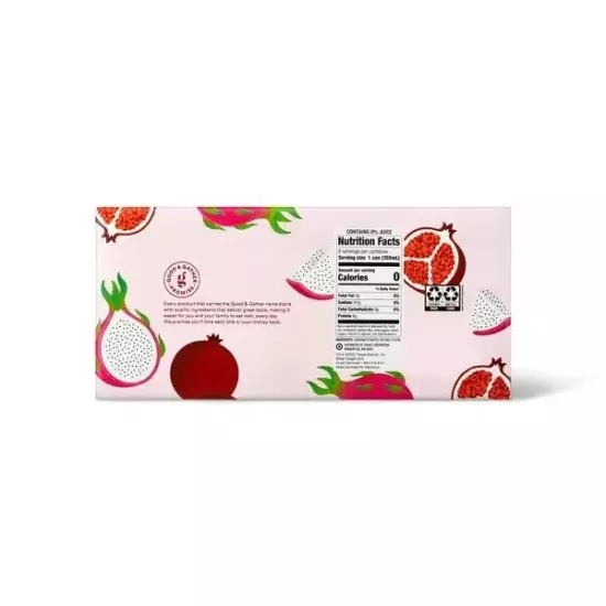 Pomegranate Dragon Fruit Sparkling Water - 8pk/12 fl oz Cans - Good & Gather