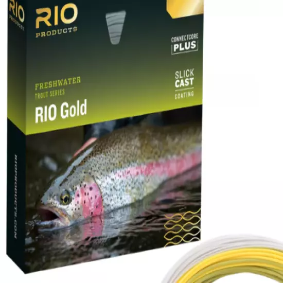  NEW Rio Elite Gold Slick Cast Fly Line WF4F Moss/Gold/Gray