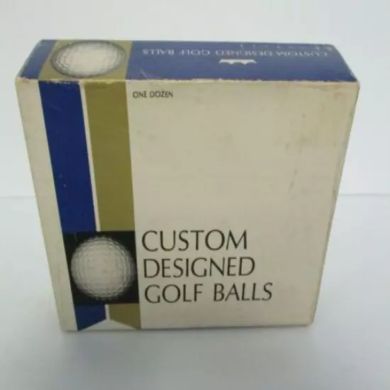 Box of Vintage CUSTOM DESIGNED GOLF BALLS (12) Marked AASC