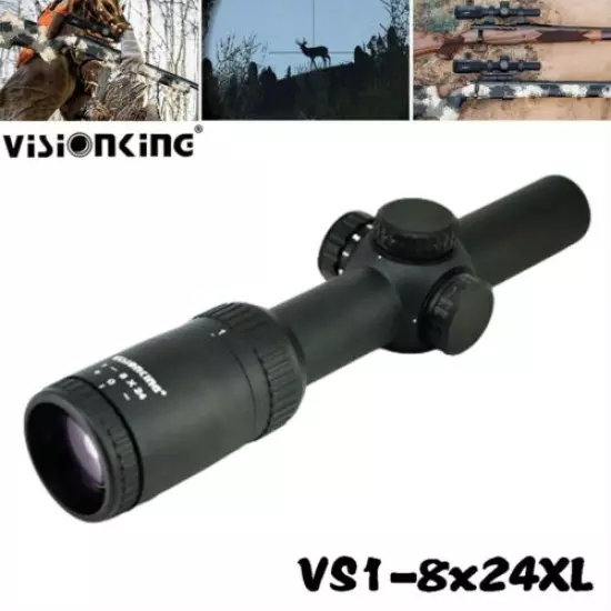 Visionking 1-8x24 Shooting Sight Rifle Scope Military Tactical Hunting 30mm