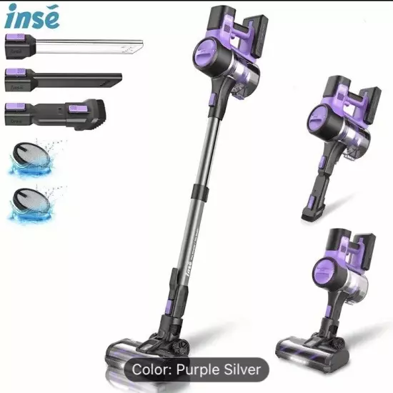 INSE S10 Cordless Vacuum For Pet Hair Power Saving with 26Kpa Powerful Suction