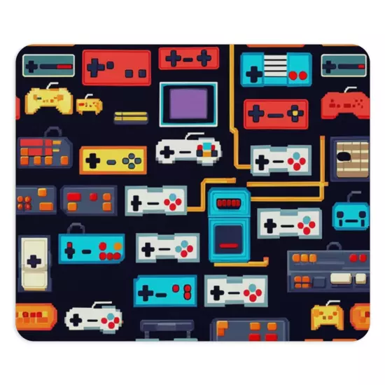 Retro Game Controllers Mouse Pad 