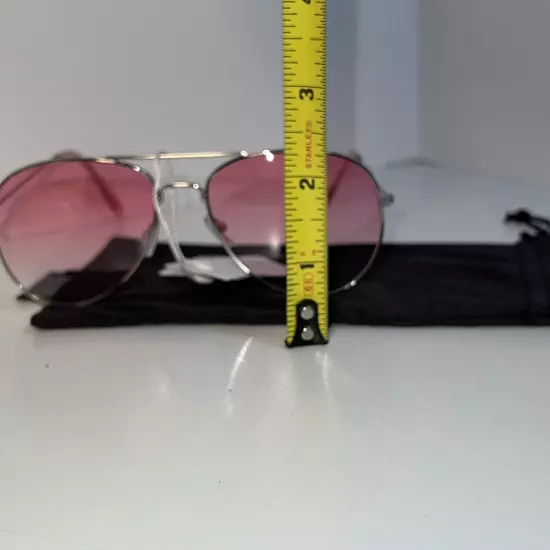 SILVER AVIATOR STYLE METAL FRAME SUNGLASSES SHADES 100% UV PROTECTIVE LENS Ombré