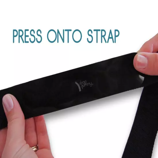 Guitar Gummy™ Guitar Strap Non Slip Grip Strips Pad *Prevent Neck Dive NEW Black