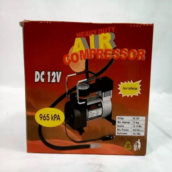 Heavy Duty Air Compressor, DC 12V 965 kPA