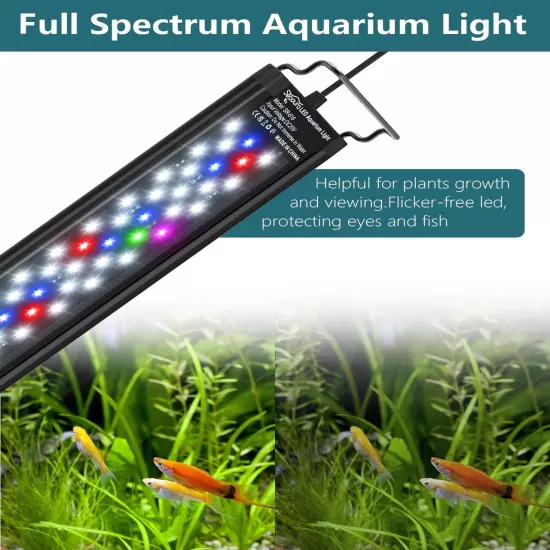 Led Aquarium Light for Plants-Full Spectrum Fish Tank Light with Timer Auto O...