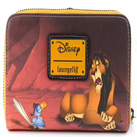 Loungefly Lion King Disney Villains Scar Simba Zipper Wallet Faux Leather New