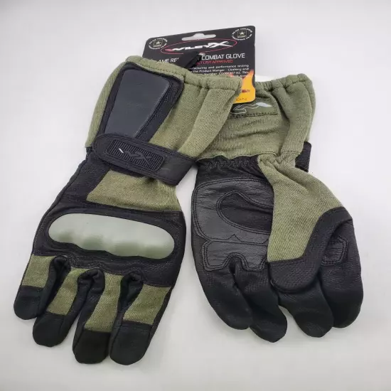 New Wiley-X TAG-1 Green Combat Assault Gloves Made With Kevlar Hard Knuckles XL